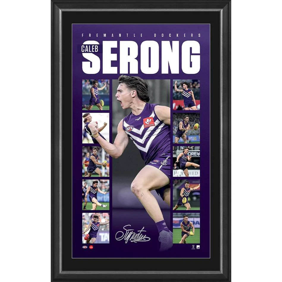 FREMANTLE'S CALEB SERONG SIGNED VERTIRAMIC