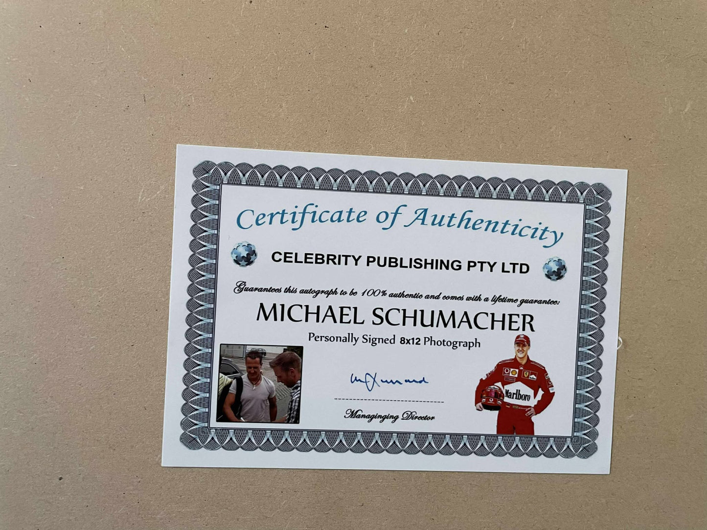 Michael Schumacher Signed Framed Tribute