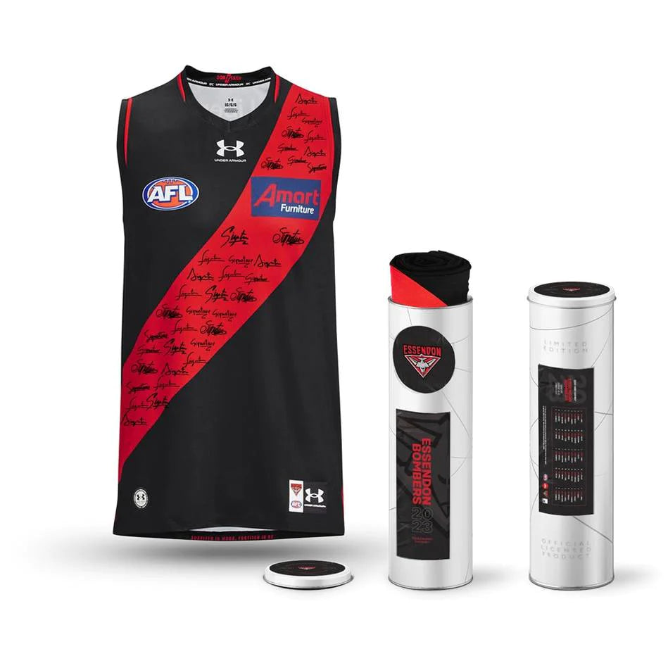 Essendon Bombers 2023 Team Signed Jersey UNFRAMED
