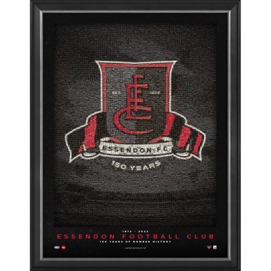 ESSENDON BOMBERS 150 YEAR ANNIVERSARY COMMEMORATIVE MOSAIC LE150