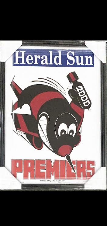 Essendon Bombers Mark Knight 2000 Premiership Poster/Framed