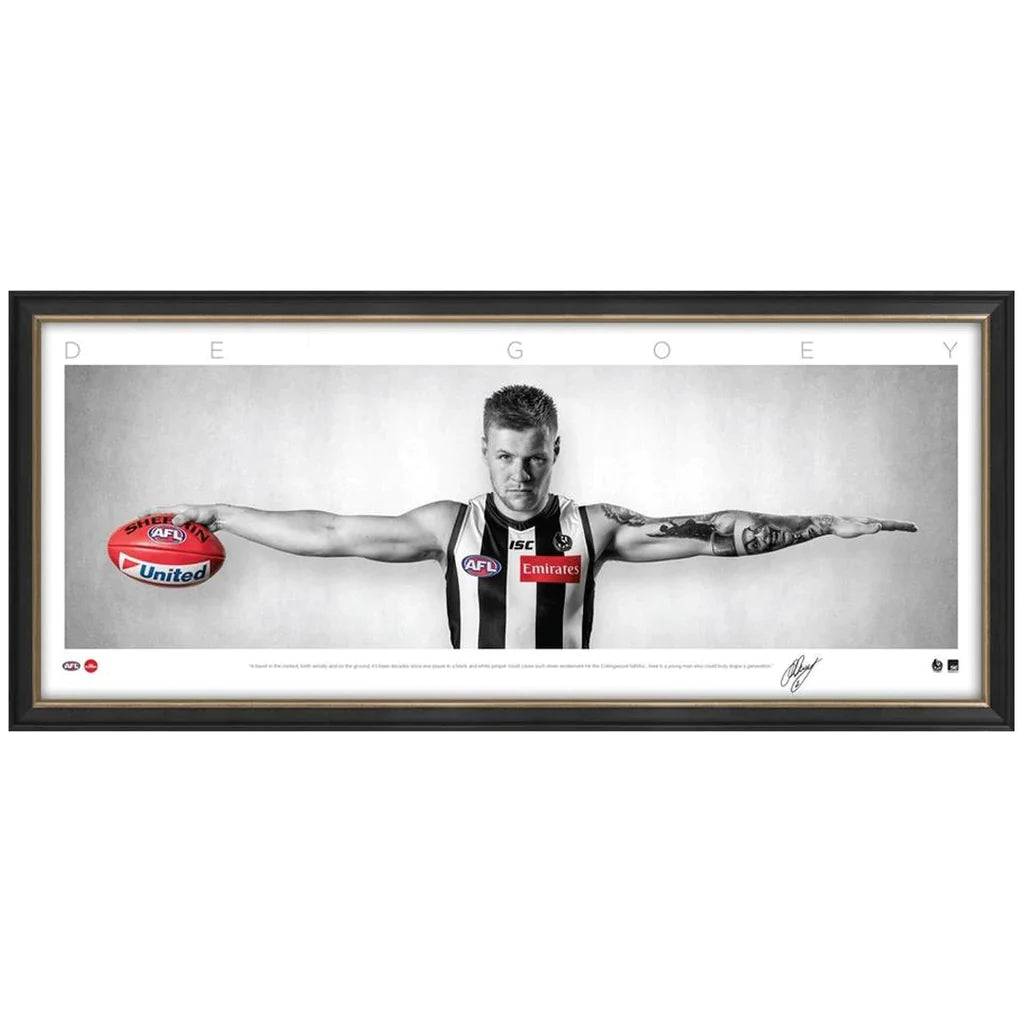 COLLINGWOOD-Jordan De Goey Collingwood Mini WINGS Official AFL Print FRAMED