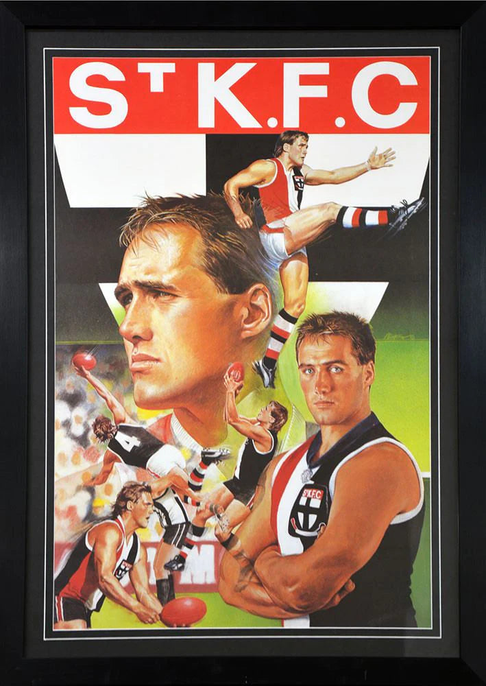 ST KILDA-Tony Lockett St Kilda Brian Clinton Print/Framed