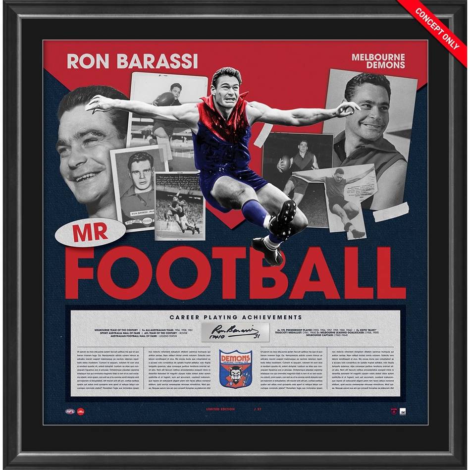 Melbourne Ron Barassi Signed Lithograph