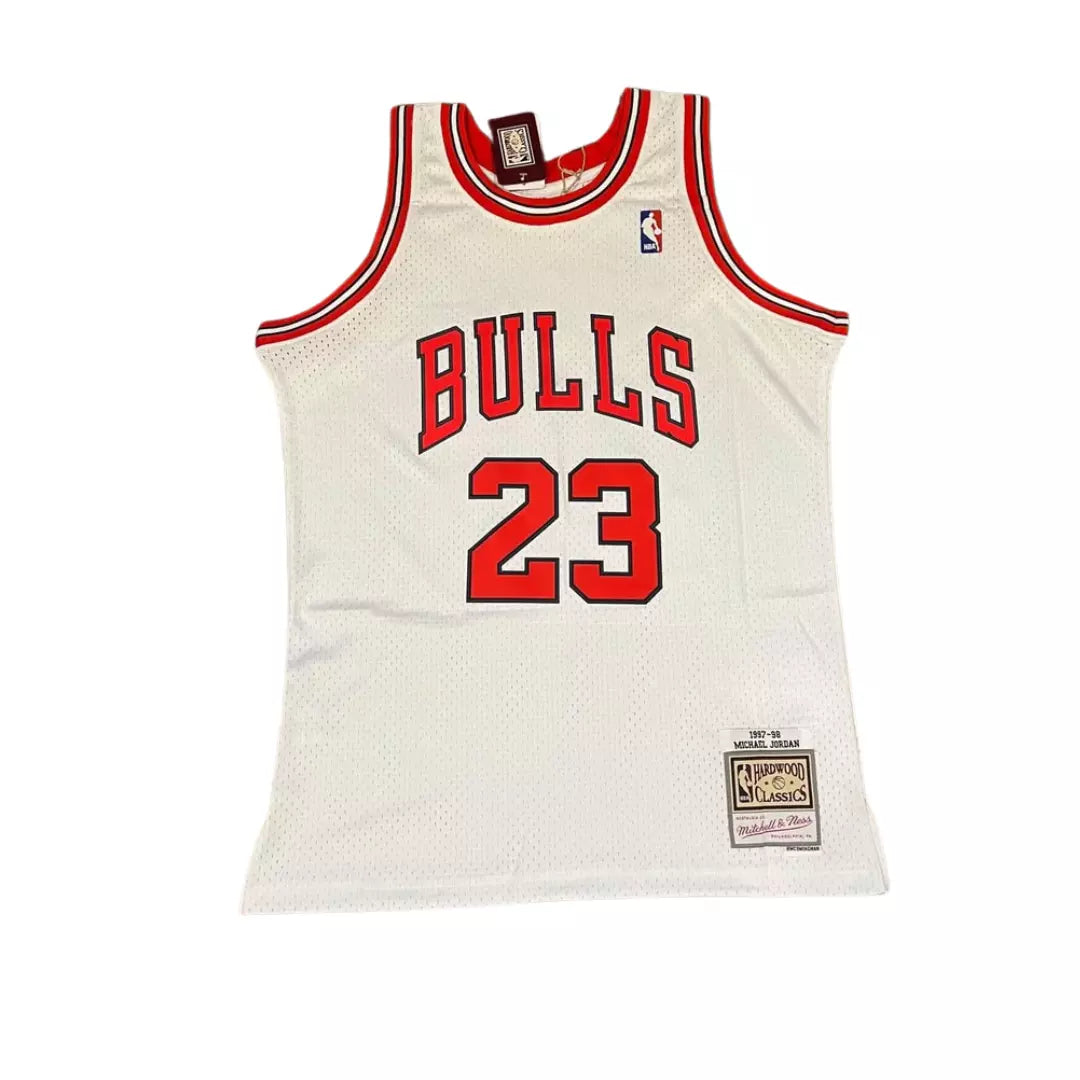 MICHAEL JORDAN CHICAGO BULLS WHITE 97/98 JERSEY (M) (L)