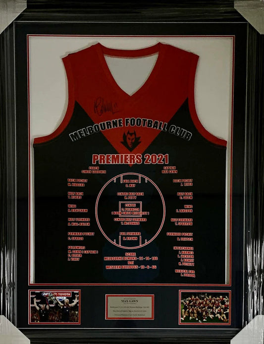 Melbourne 2021 Premiership Jumper Signed By Max Gawn