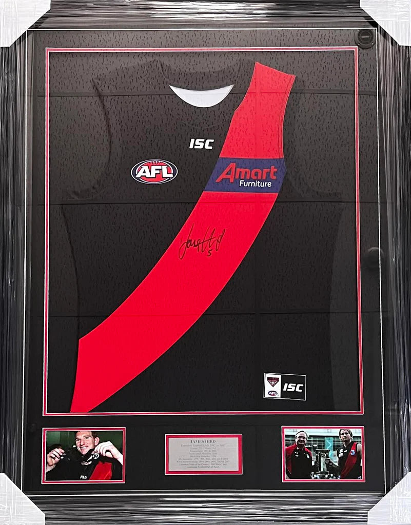 ESSENDON JAMES HIRD SIGNED GUERNSEY FRAMED