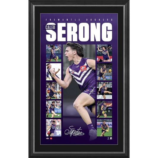 FREMANTLE'S CALEB SERONG SIGNED VERTIRAMIC