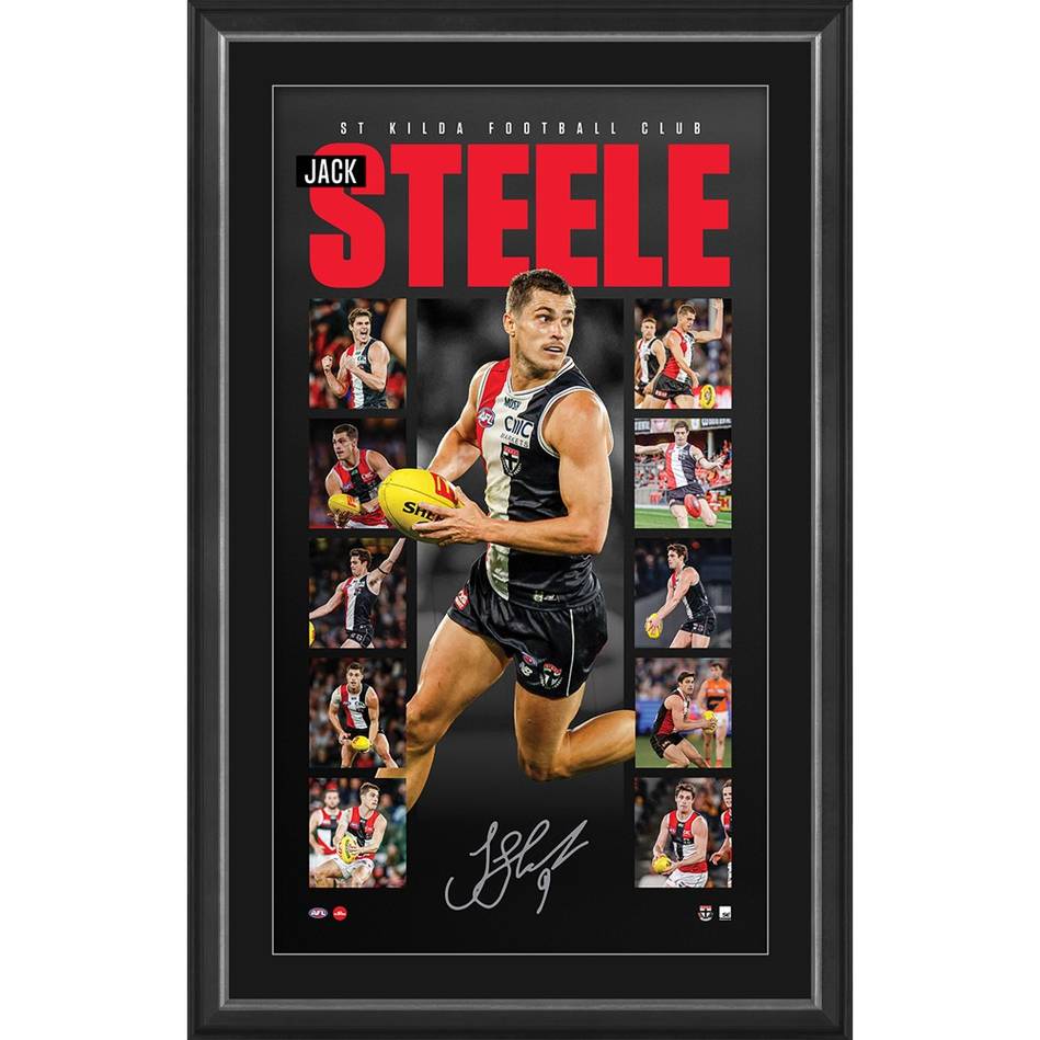 St Kilda Jack Steele Signed Vertiramic