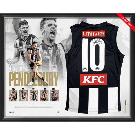 Collingwood Scott Pendlebury Signed Guernsey Display