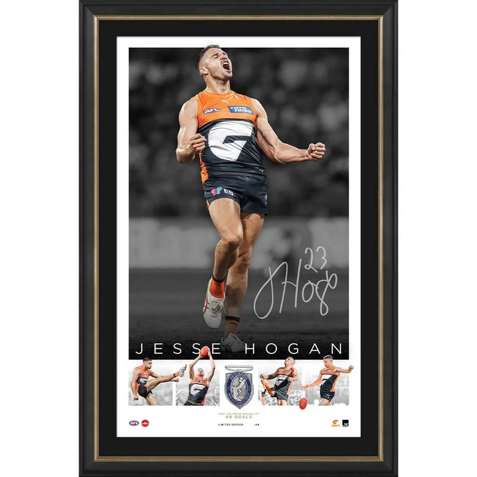 GWS Jesse Hogan Signed Coleman Medal Icon Series