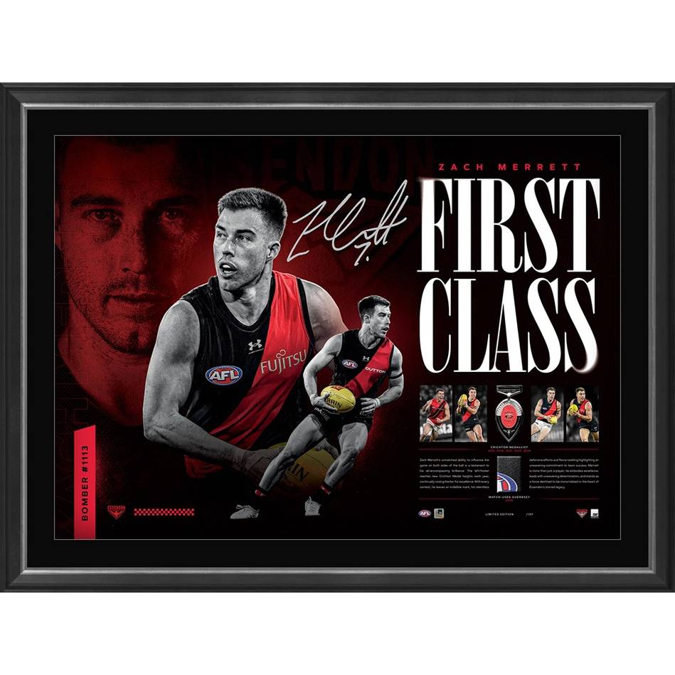 Essendon Zach Merrett Signed Lithograph