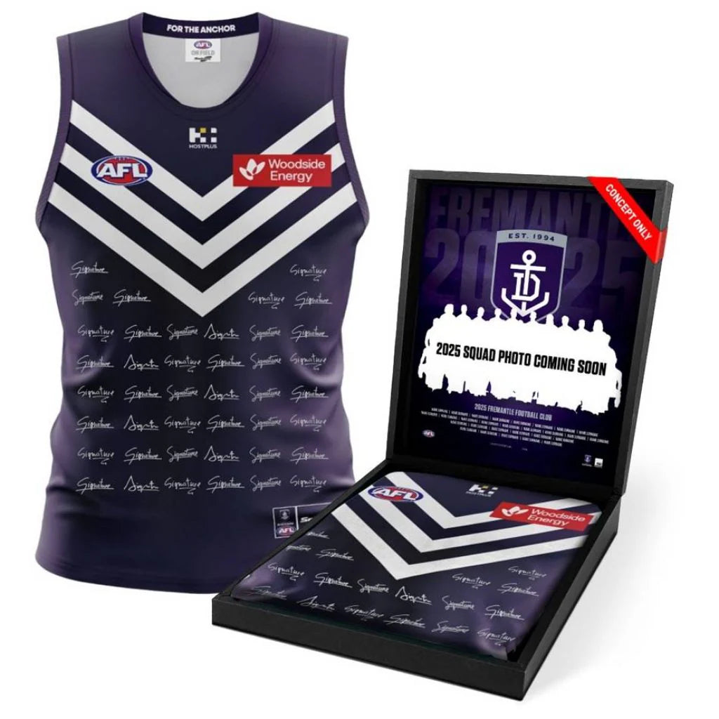 Fremantle Dockers 2025 Squad Signed Guernsey