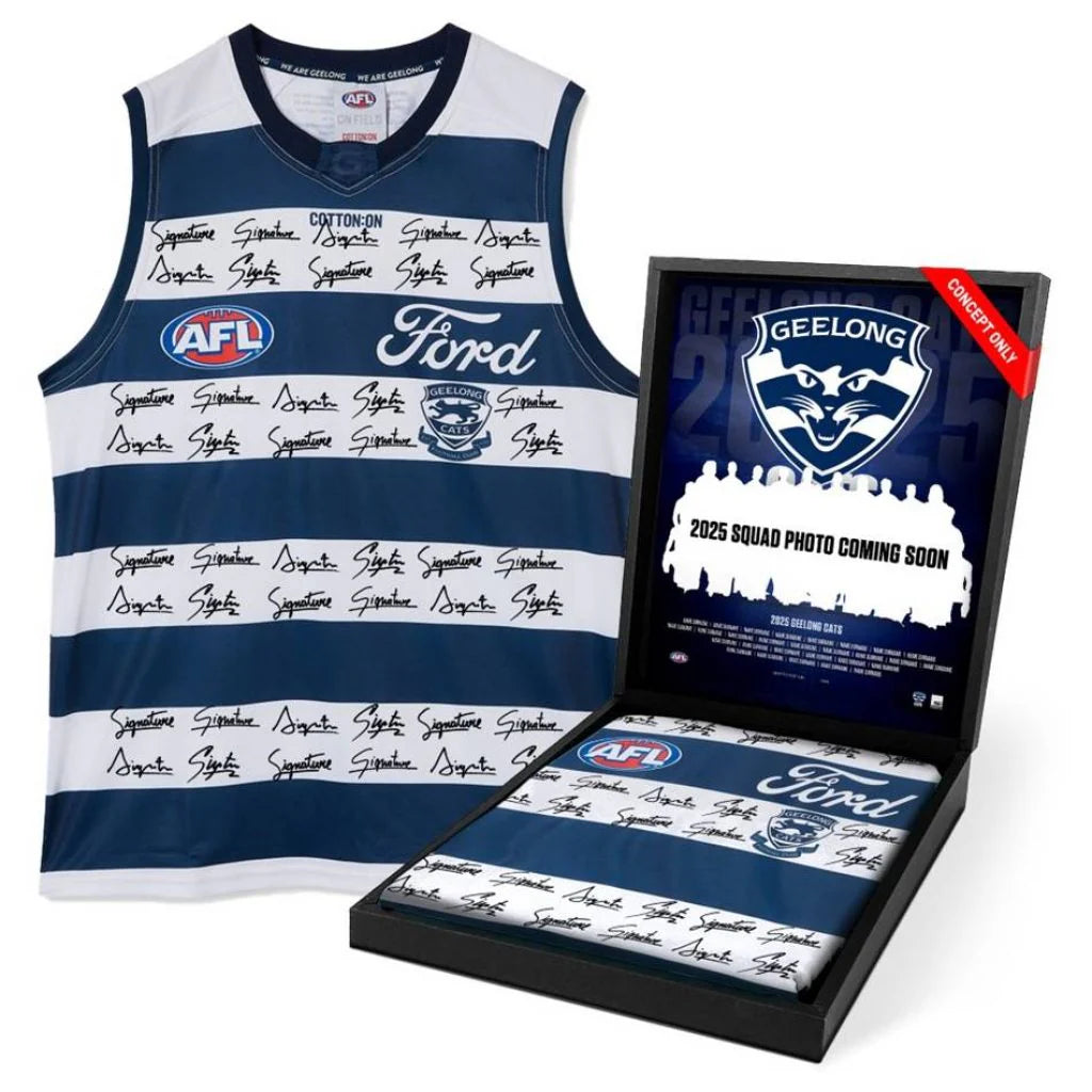 Geelong Cats 2025 Squad Signed Guernsey