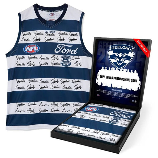 Geelong Cats 2025 Squad Signed Guernsey