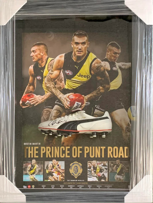 Richmond-Dusty Martin Signed Football Boot/Framed