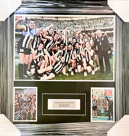 Collingwood 2010 Grand Final Celebration Signed By Coach Mick Malthouse