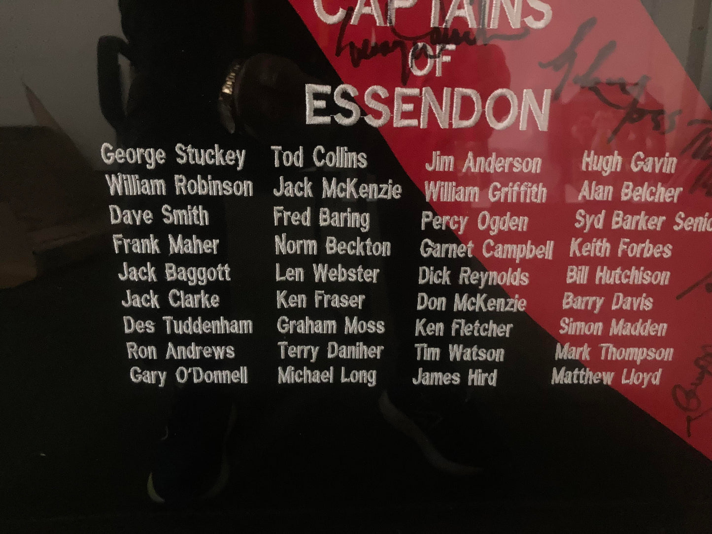 ESSENDON-'Captains Of Essendon' Signed By 15 Captains Framed