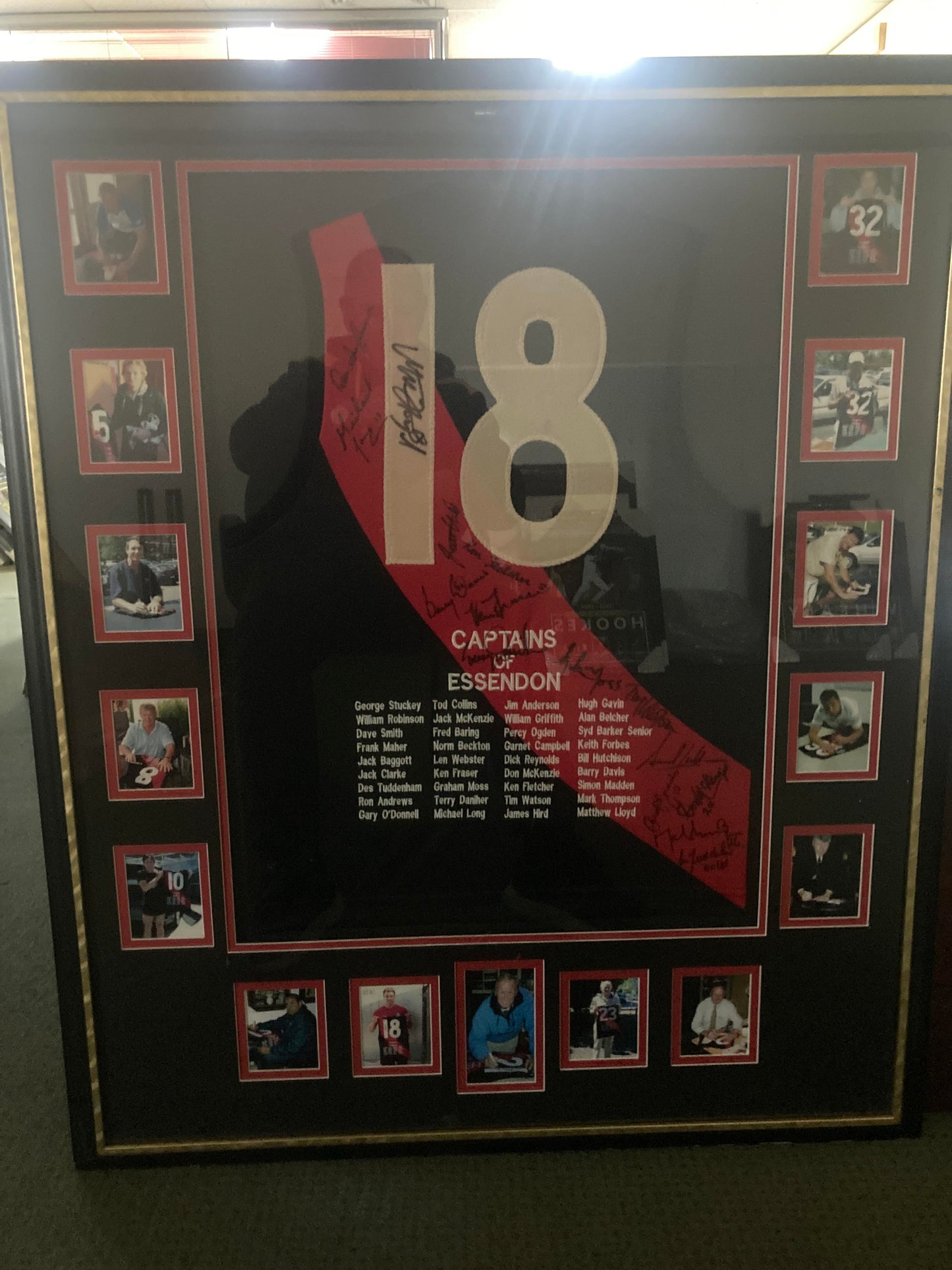 ESSENDON-'Captains Of Essendon' Signed By 15 Captains Framed