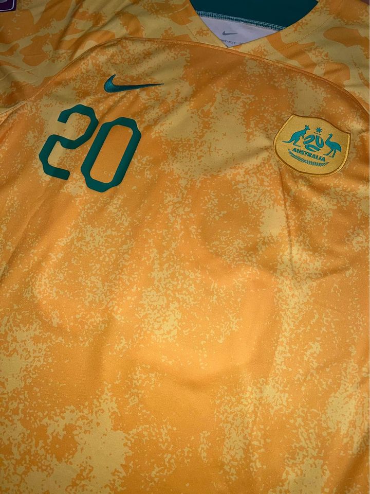 Thomas Deng Socceroos 2022 World Cup Home Kit