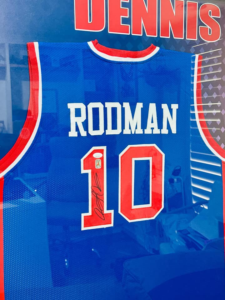 Dennis Rodman Signed Bad Boy Pistons and Bulls Jerseys