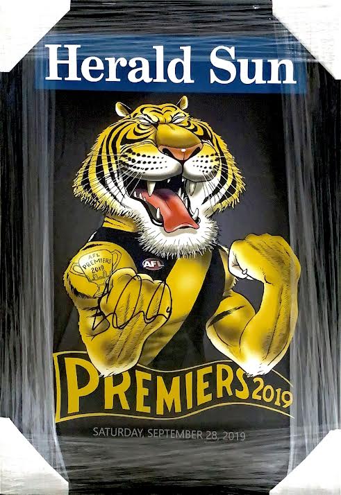 Richmond 2019 Premiership Poster Signed By Dustin Martin