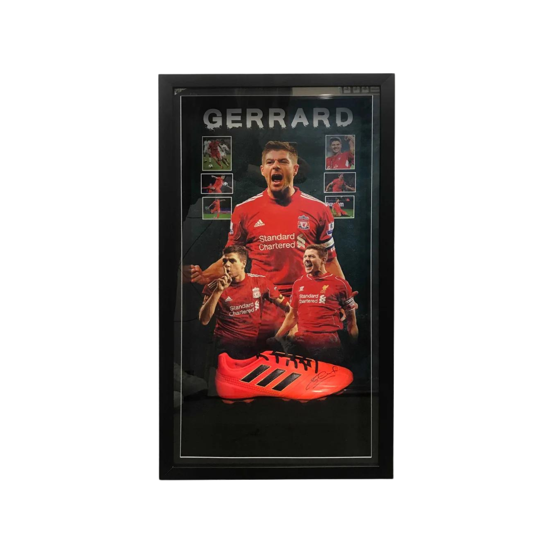 Steven Gerrard Hand Signed Boot - Framed