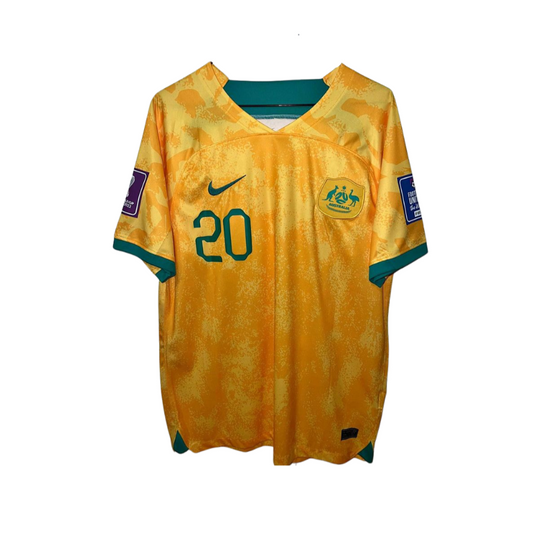 Thomas Deng Socceroos 2022 World Cup Home Kit