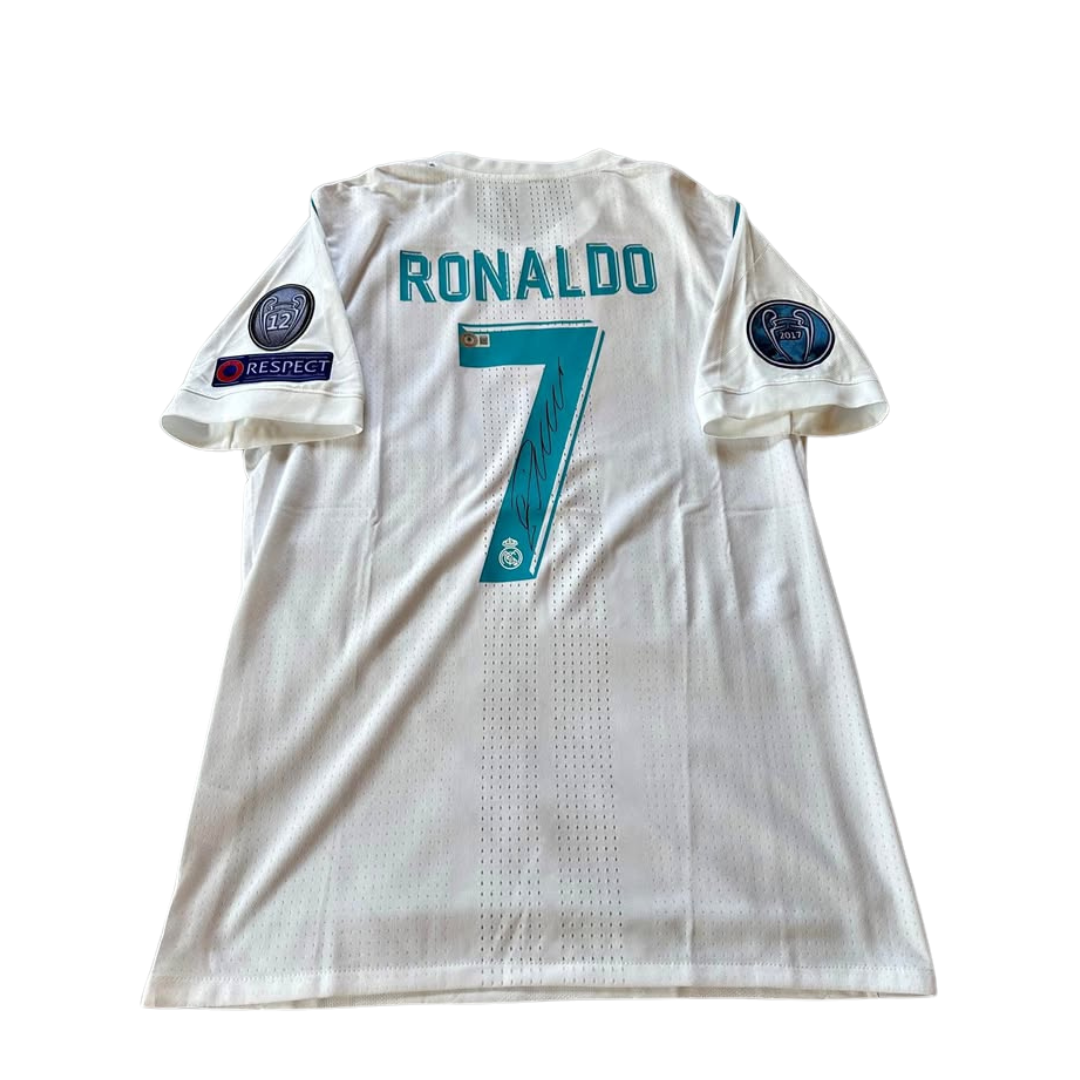 Cristiano Ronaldo 2017/18 UEFA Champions League Signed Jersey (Framing Available)