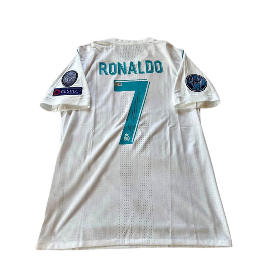 Cristiano Ronaldo 2017/18 UEFA Champions League Signed Jersey (Framing Available)