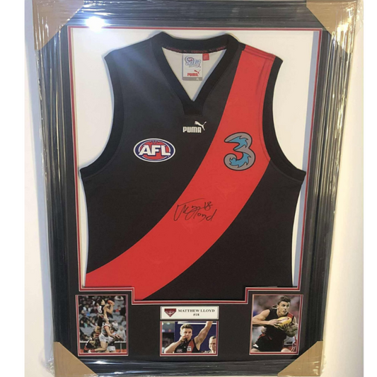 Essendon Bombers Matthew Lloyd hand signed guernsey