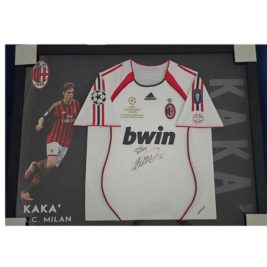 Kaka Signed Framed AC Milan Jersey