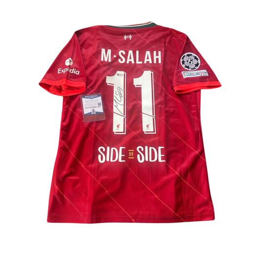 Mo Salah Signed Liverpool Home Jersey 2021/22 (Framing Available)
