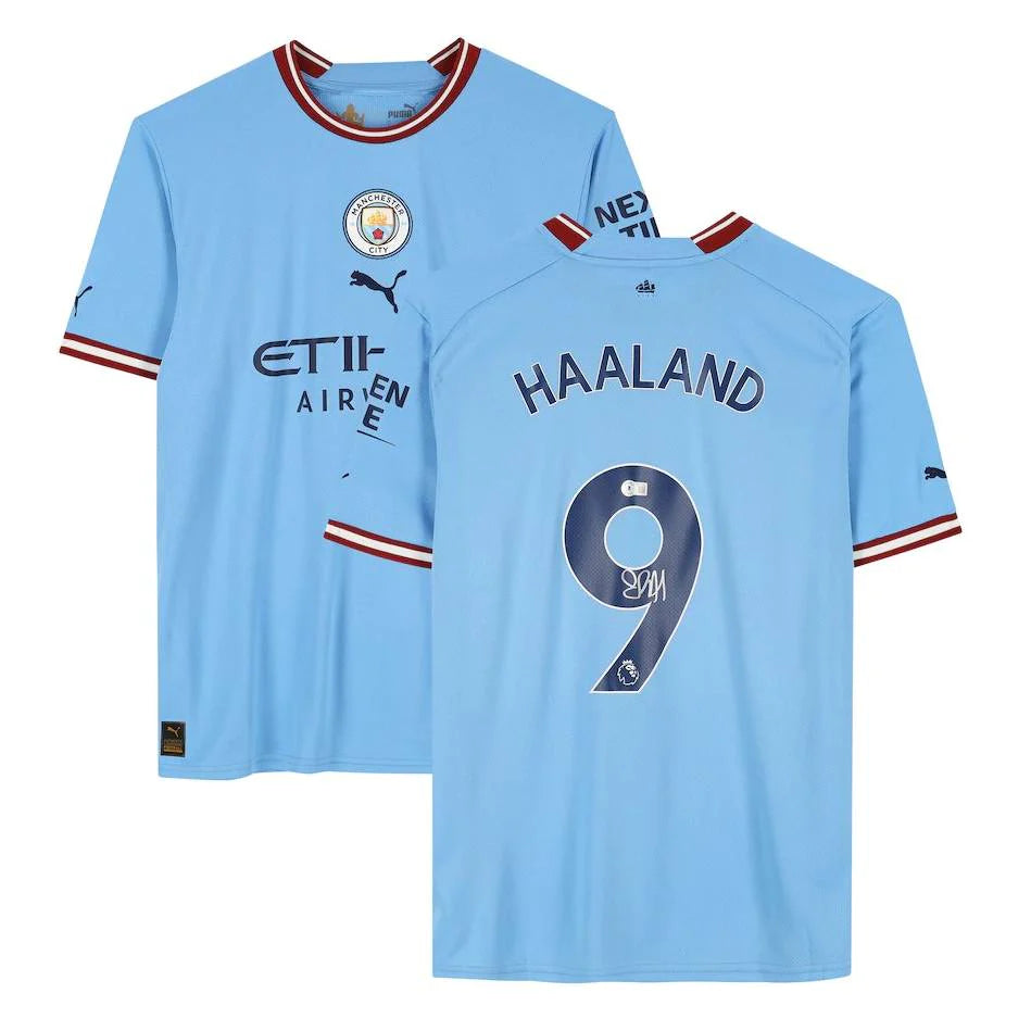 SOCCER-ERLING HAALAND SIGNED MANCHESTER CITY JERSEY FRAMED