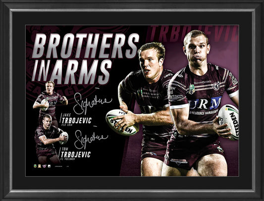 NRL-MANLY DUAL SIGNED ‘BROTHERS IN ARMS
