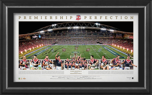NRL- SYDNEY ROOSTERS 2018 PREMIERS SIGNED 'PREMIERSHIP PERFECTION'