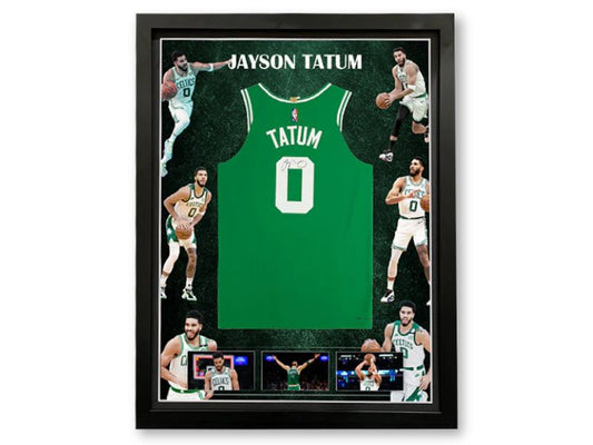 Jason Tatum Hand Signed Jersey - Framed