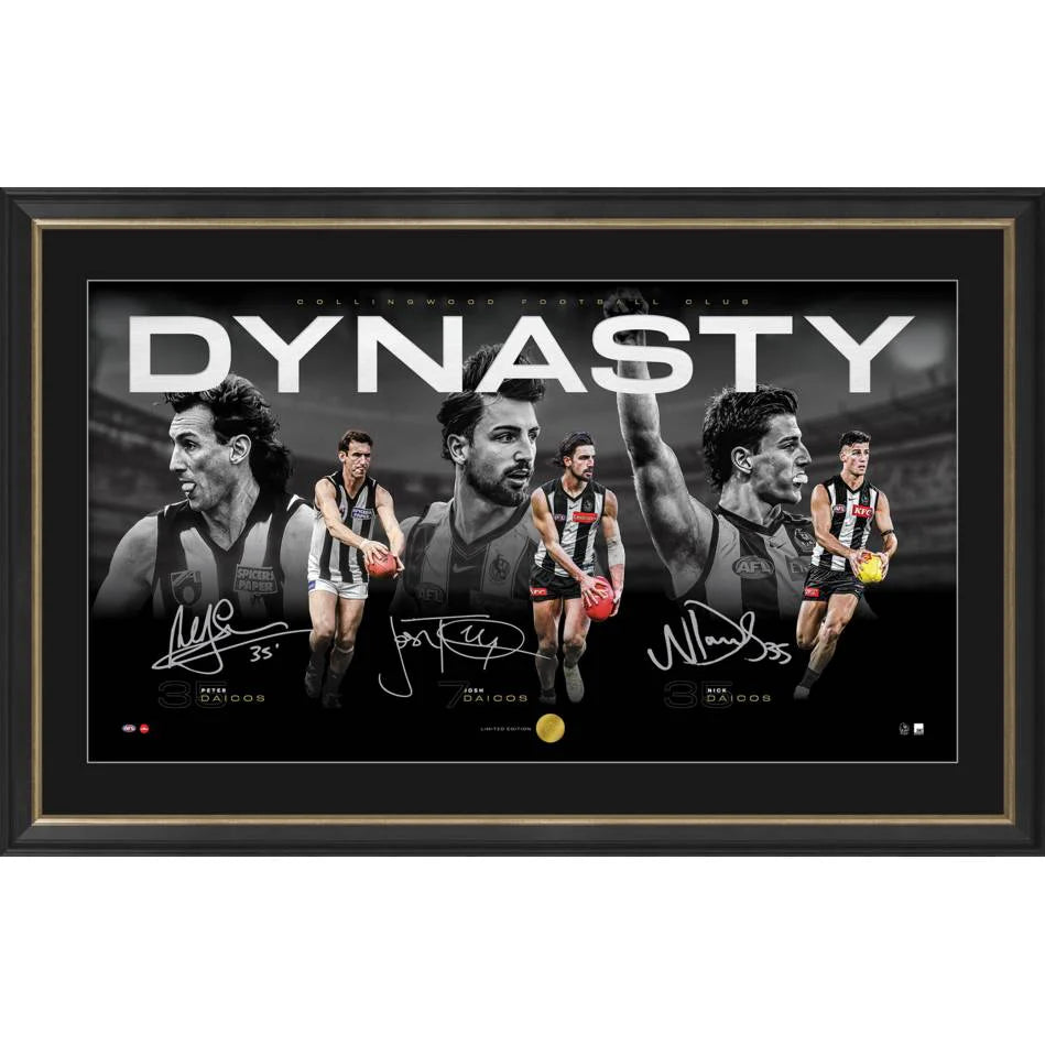 Collingwood Daicos Dynasty Triple Signed Lithograph - Artisan Edition