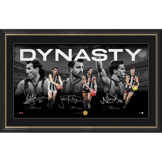 Collingwood Daicos Dynasty Triple Signed Lithograph - Artisan Edition