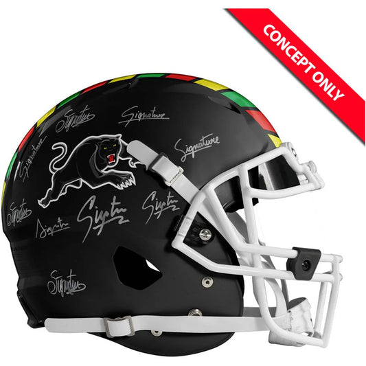 NRL-Penrith Panthers 2025 Team Signed Riddell Speed Replica Helmet