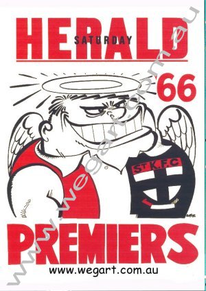St Kilda 1966 Premiers WEG Poster Framed
